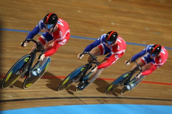 Great Britain rode against Australia for the bronze medal