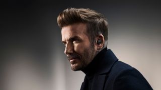 David Beckham using Bowers &amp; Wilkins Pi8