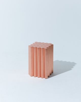 Geometric copper low table