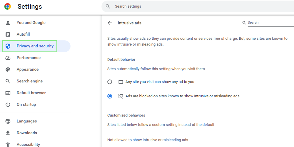 How to block Chrome ads without extensions