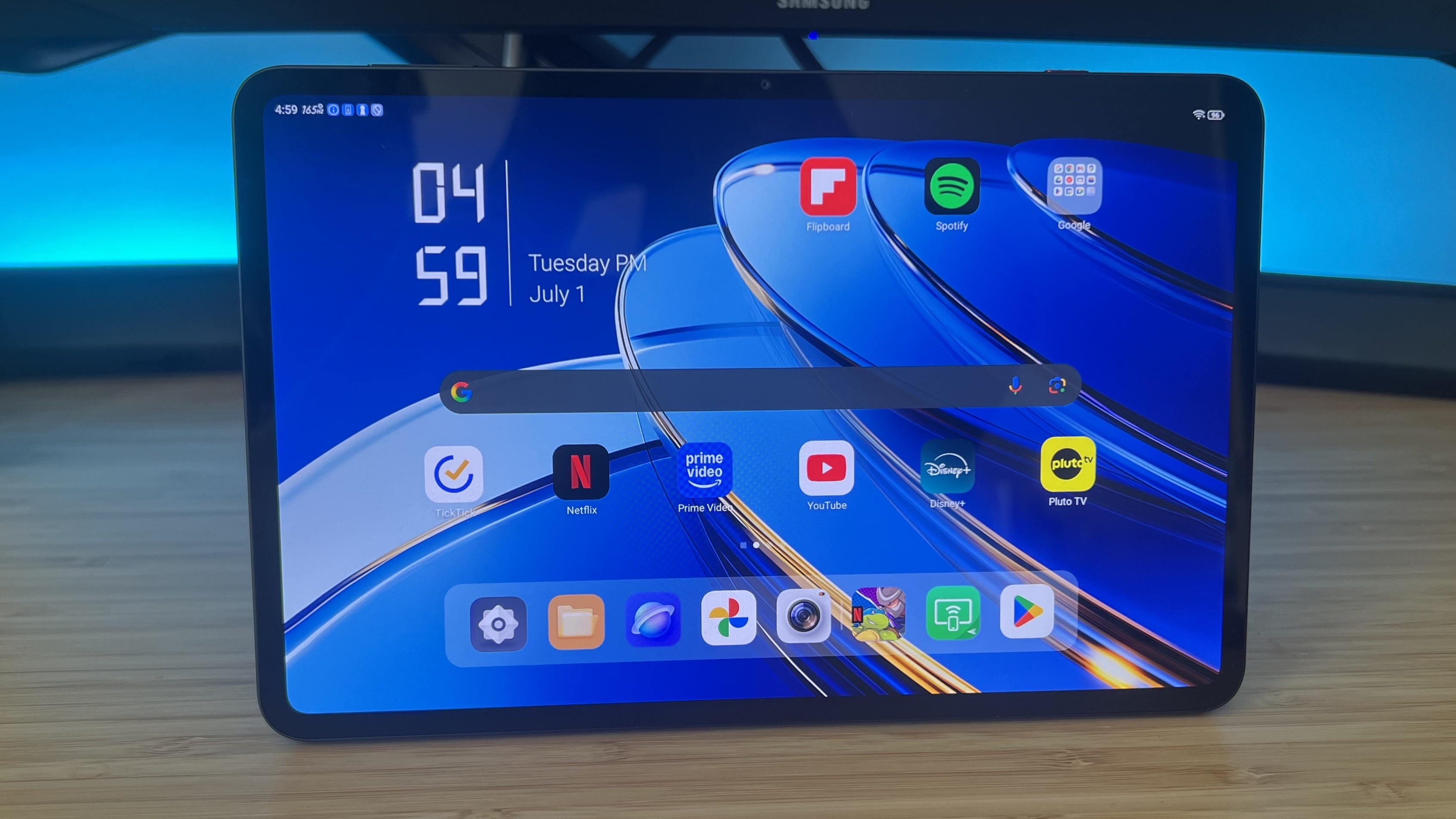 Home screen on RedMagic Astra gaming tablet