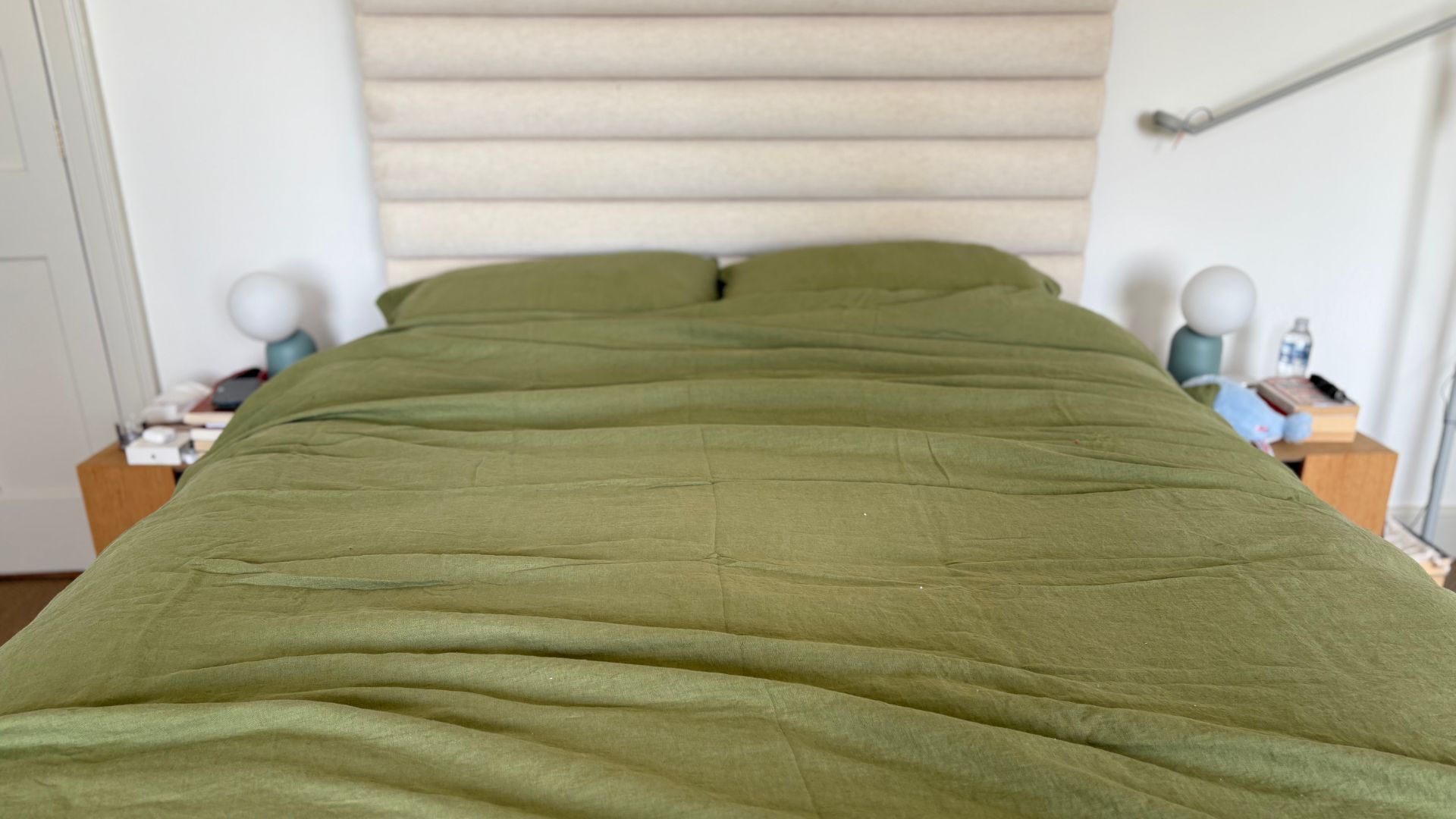 Dunelm Linen Bedding on the bed