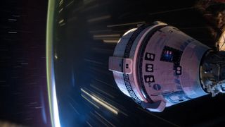 Boeing's Starliner docked at the International Space Station during Crew Flight Test in July 2024.