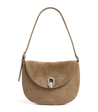 Suede Small Tondo Shoulder Bag