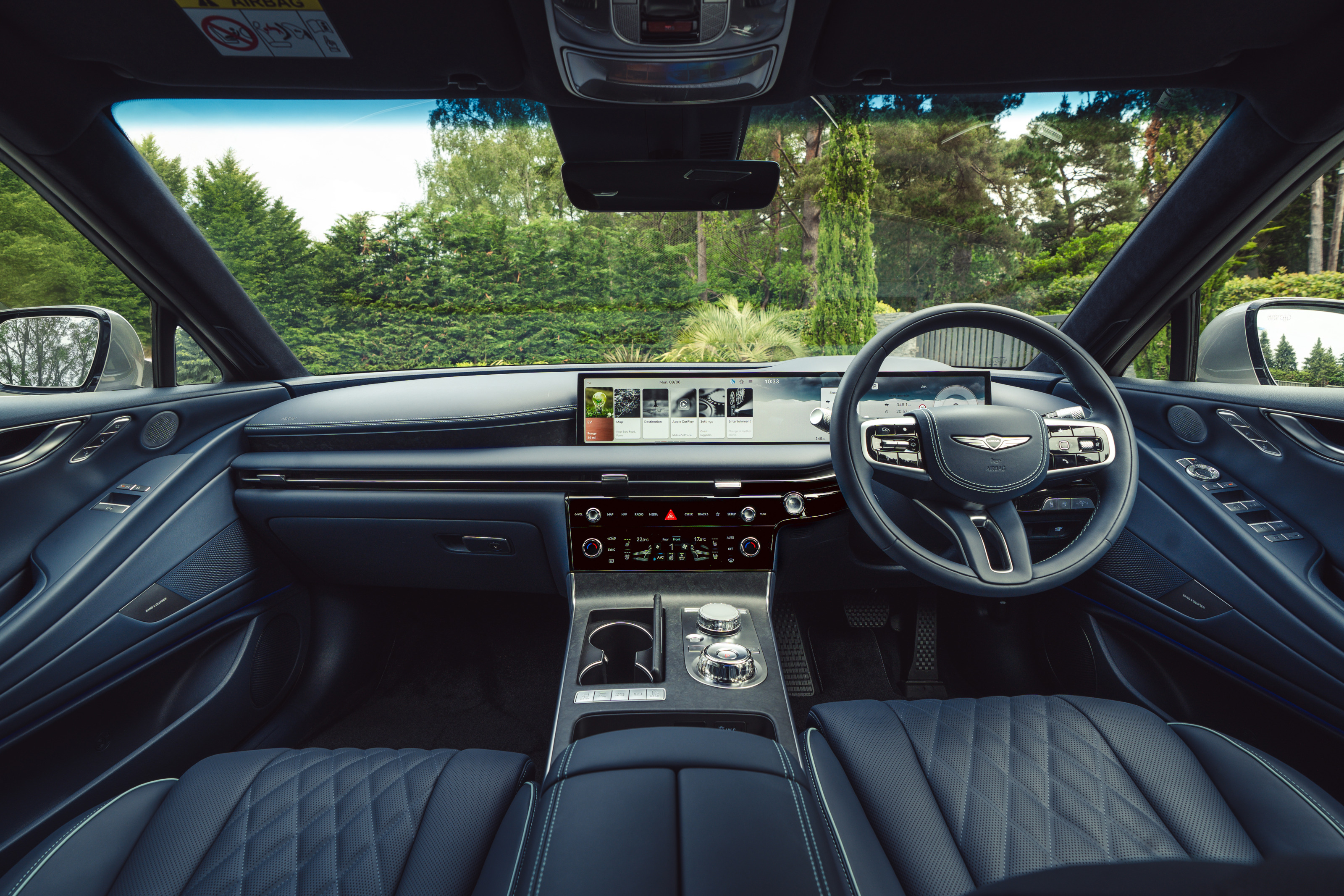 In the front of the Genesis Electrified G80
