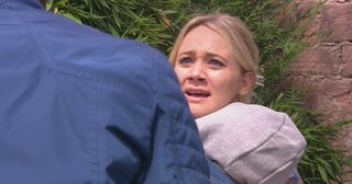 Leela Lomax is struggling to cope and when she falls asleep in Jubilee Gardens, Zack Loveday keeps an eye on Daniel. However, Leela Lomax is horrified when she wakes and sees Zack Loveday holding her son in Hollyoaks.
