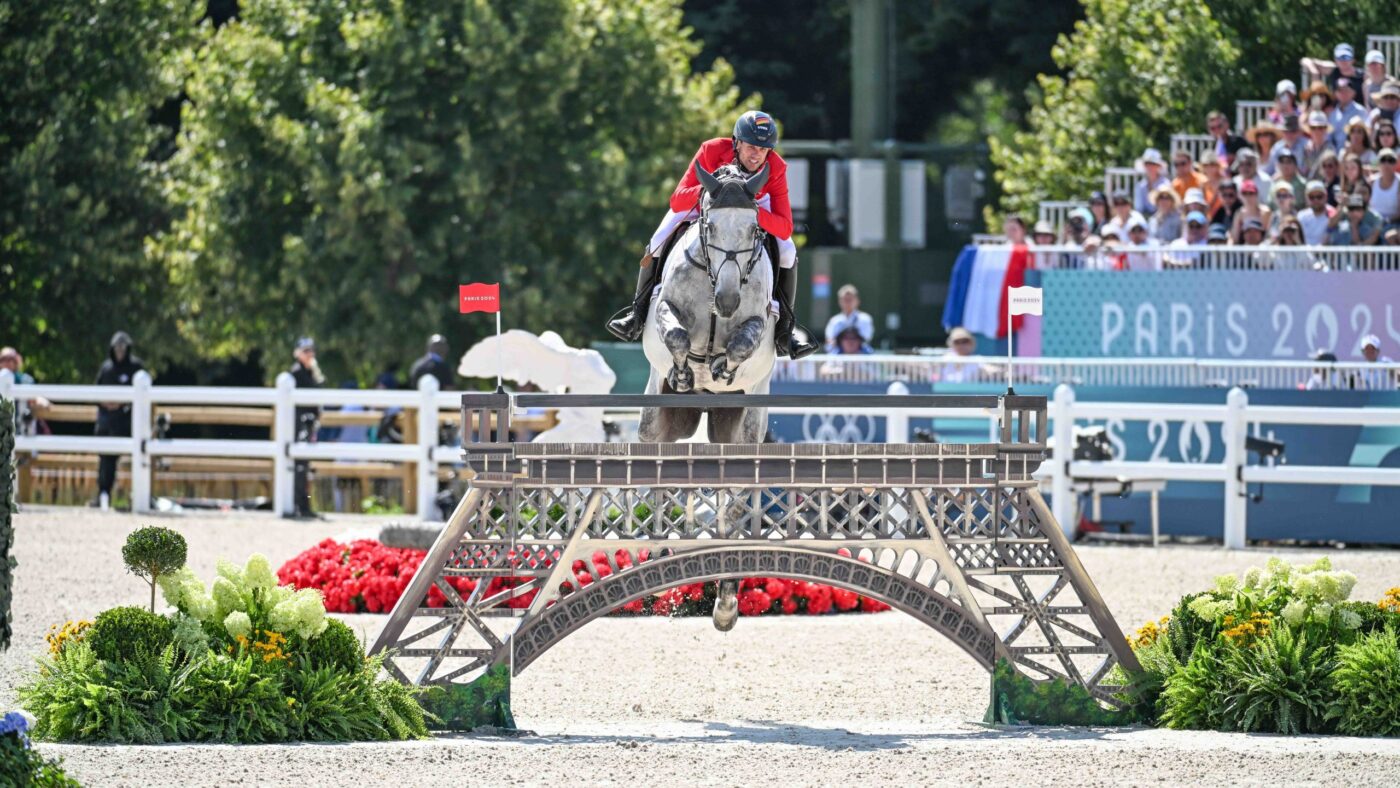 Christian Kukuk and Checker 47, pictured at the 2024 Paris Olympic Games where they won individual gold. Christian is leaving Ludgar Beerbaum&amp;rsquo;s base to set up on his own.