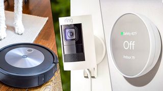 iRobot Roomba, Ring security camera, Nest thermostat