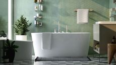 best bathtubs: a luxury freestanding bathtub in white