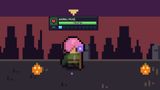 A pixelated pink-haired mage heads out on an adventure in Pixel Lineage on Roblox.