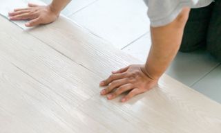 Installing light colored vinyl plank flooring