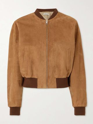 Suede Bomber Jacket