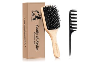 Sosoon Boar Bristle Paddle Hairbrush