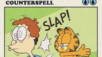 Garfield slaps Jon on a Counterspell card