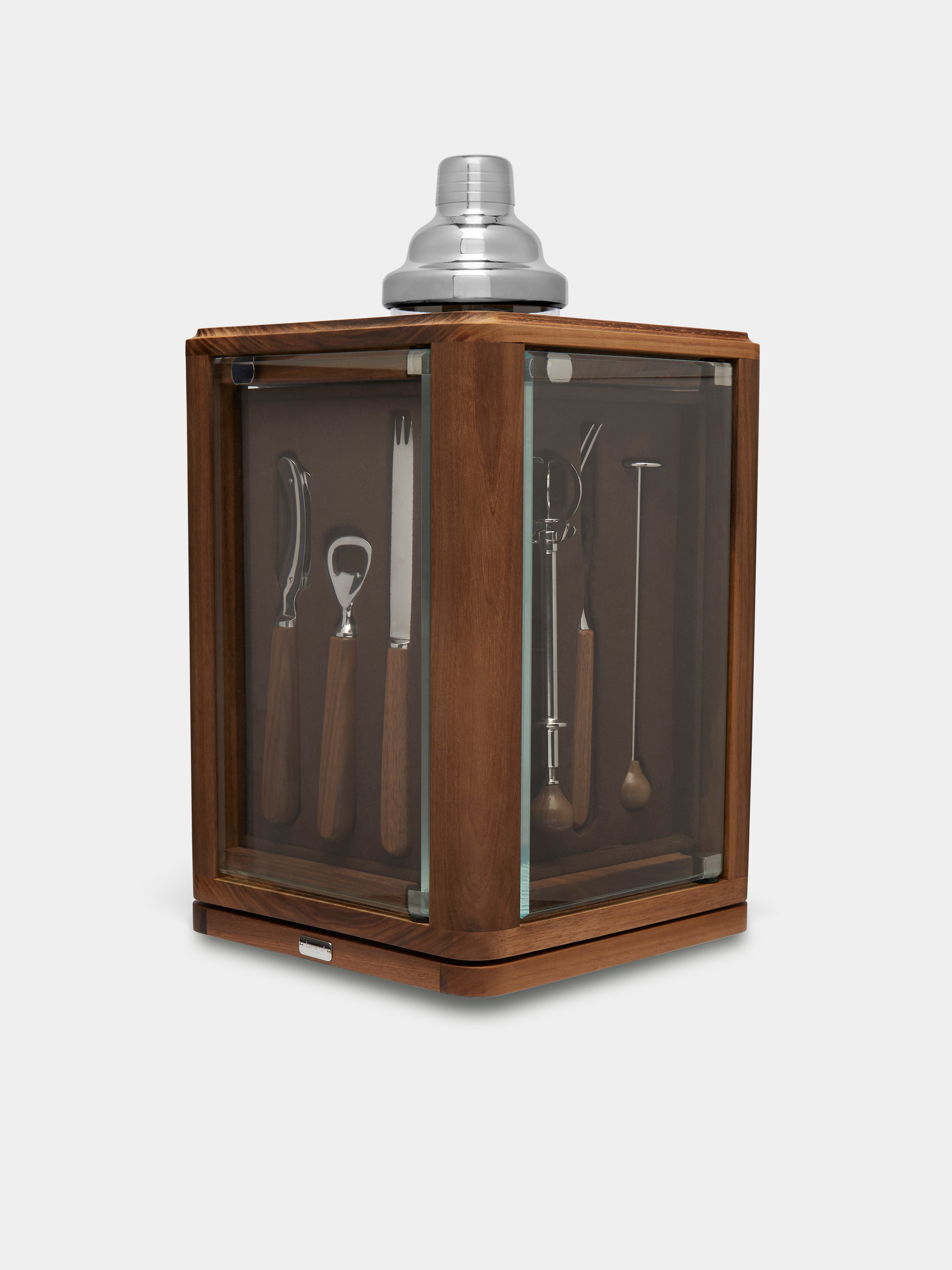 Walnut Rotating Bar Set