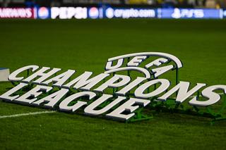 The logo of the Champions League appears before the UEFA Champions League 2025/2026 Knockout Play-off Second Leg between Atalanta BC and Borussia Dortmund in Bergamo, Italy, on February 25, 2026, at Gewiss Stadium. (Photo by Tiziano Ballabio/NurPhoto)