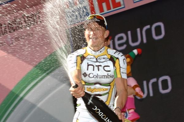 Andre Greipel (HTC - Columbia) celebrates his stage victory.