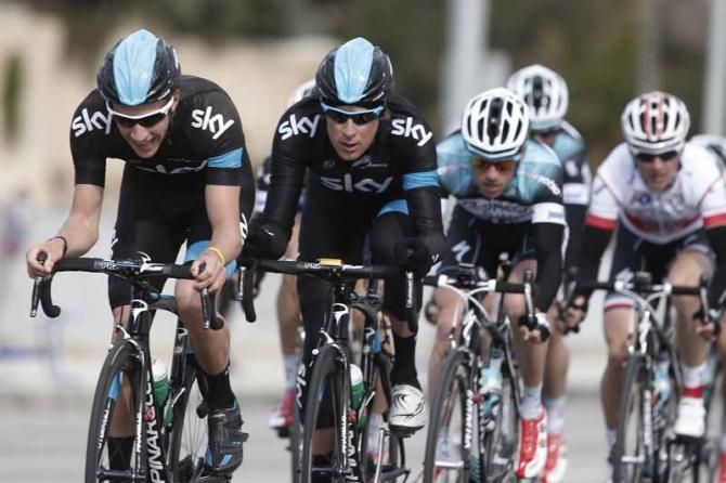 Bradley Wiggins (Team Sky) second in line