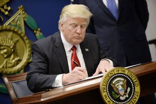 Donald Trump Signs Immigration Ban: Getty Image