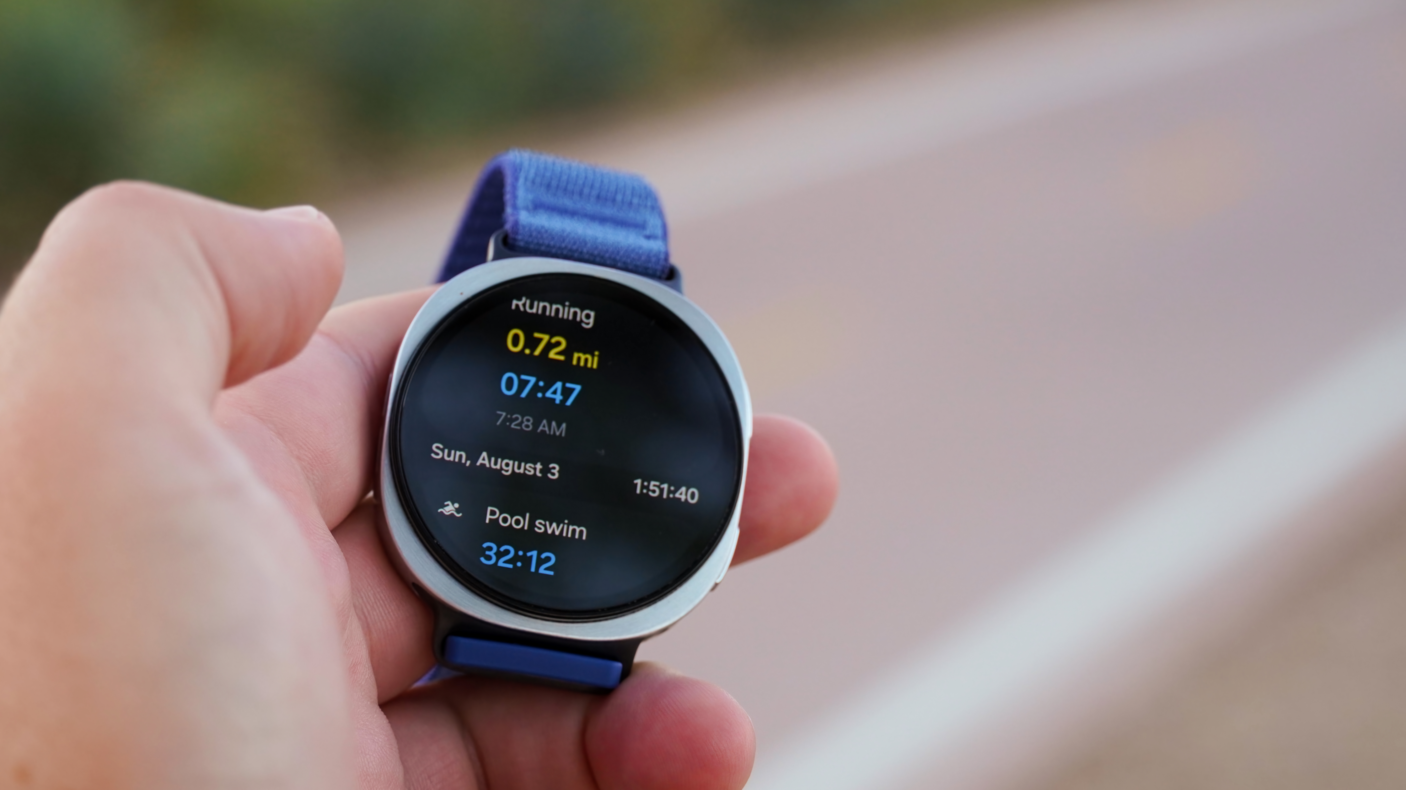 The a running workout on the Samsung Galaxy Watch 8.