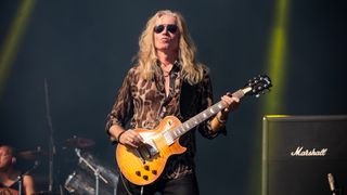 Adrian Vandenberg of Vandenberg performs during Alcatraz Metal Fest on August 12, 2022 in Kortrijk, Belgium