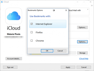 icloud windows bookmarks select