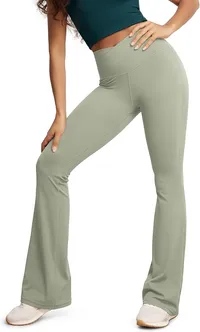 ODODOS Cloud Feeling High Waist Flared Pants (Women's) ODODOS Cloud Feeling High Waist Flared Pants (Women's)