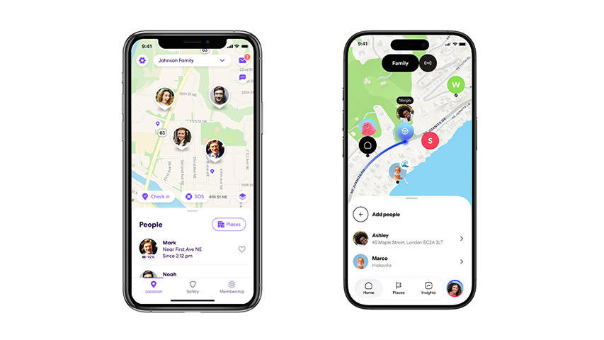 Life360 and HeyPolo apps displayed on smartphone