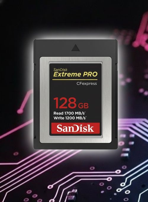 128GB Extreme Pro CFexpress Type B R: 1700MB/s, W: 1200MB/s