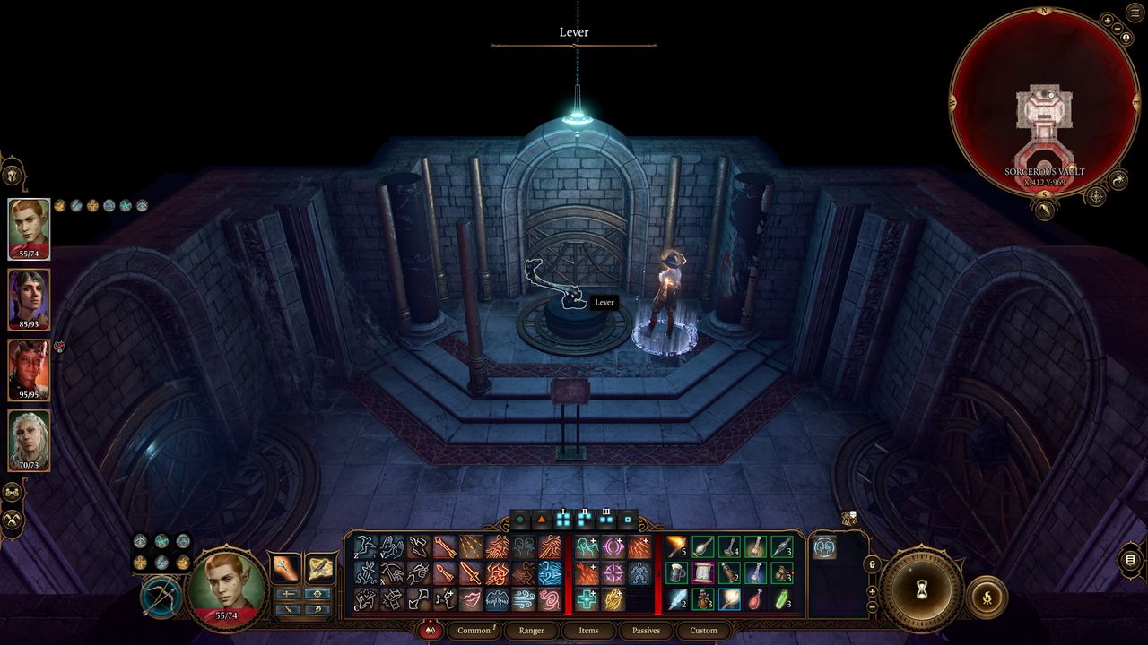 Baldur's Gate 3 Sorcerous Vault - Vault lever