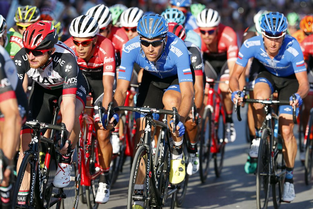 The peloton in action during stage 5 at the Tour of Turkey