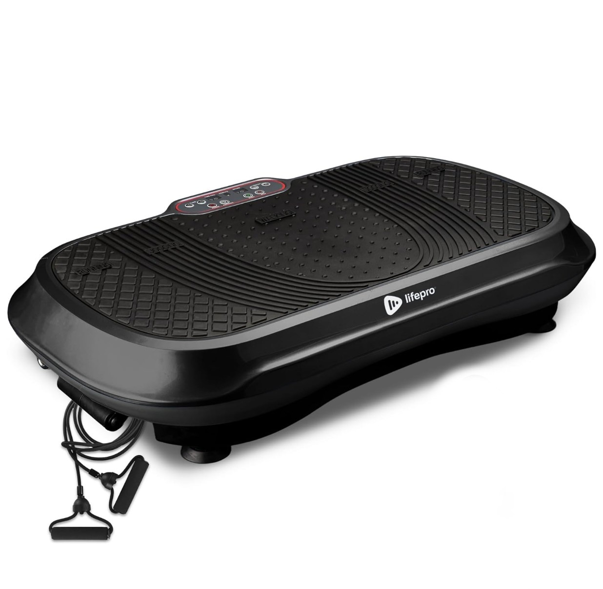 Lifepro Vibration Plate Exercise Machine - Whole Body Workout Vibration Fitness Platform W/ Loop Bands - Home Training Equipment for Weight Loss & Toning (black)