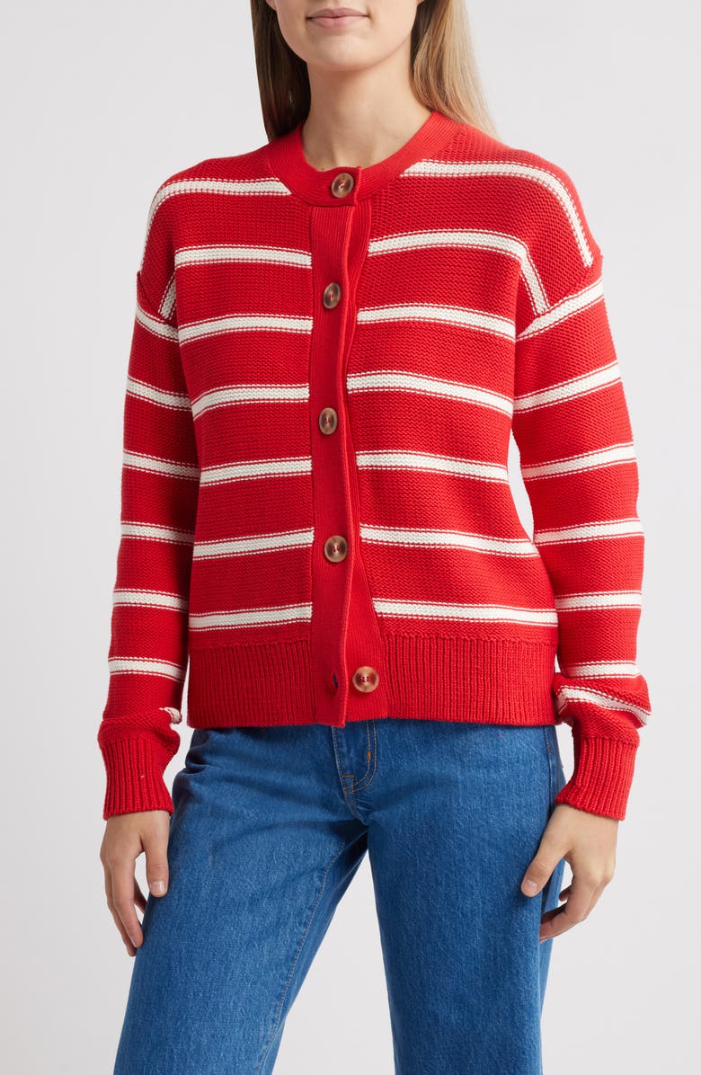 Stripe Pima Cotton Cardigan