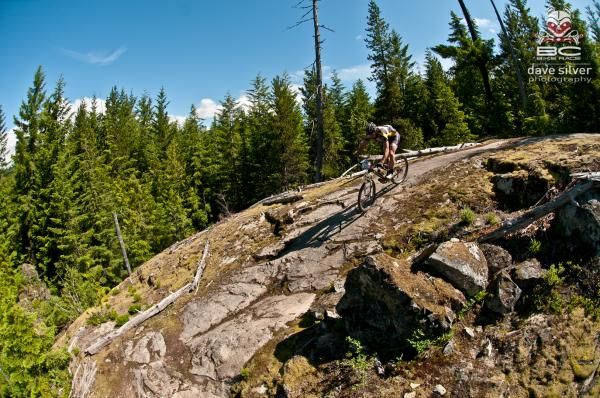 A rider in the BC Bike Race