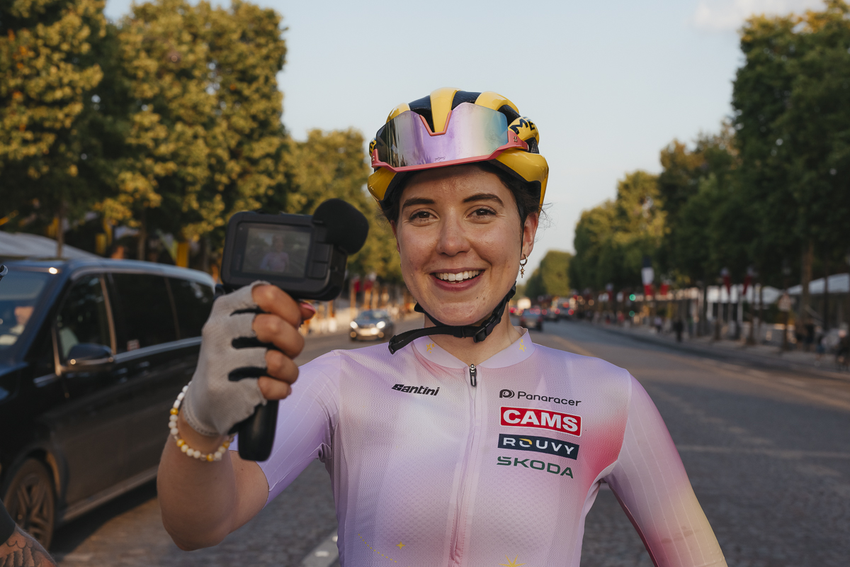 Amy poses with GoPro