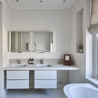 bathroom with white interiors