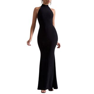 Club L Colorado High-neck Fishtail Maxi Dress