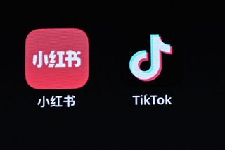 Rednote and Tiktok app icons