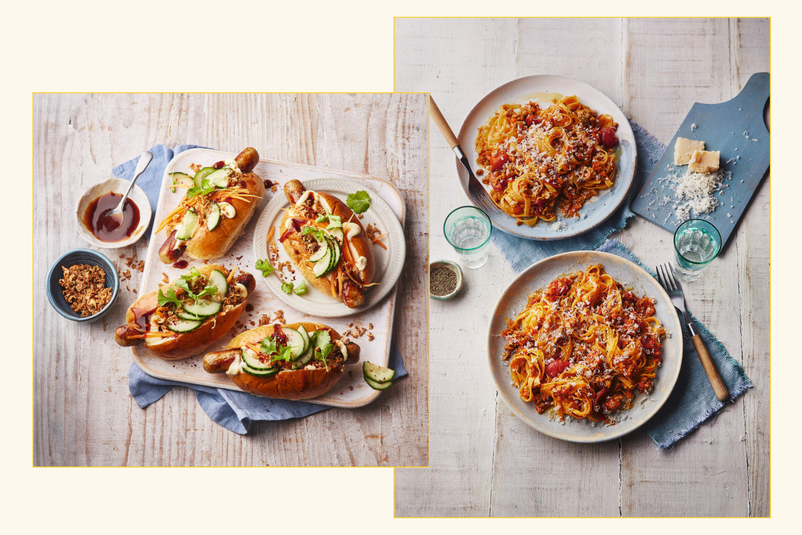 Japanese-inspired posh hot dogs and an easy sausage ragu - to shake up your midweek meals