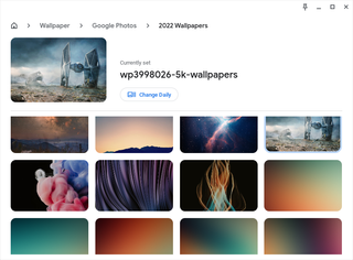 Select the wallpaper from Google Photos album