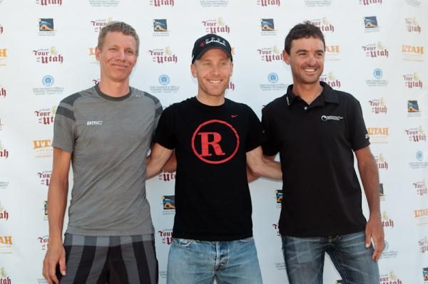 Jeff Louder (BMC), Levi Leipheimer (Radioshack), Paco Mancebo (Realcyclist.com) were three of the past Tour of Utah winners on hand.