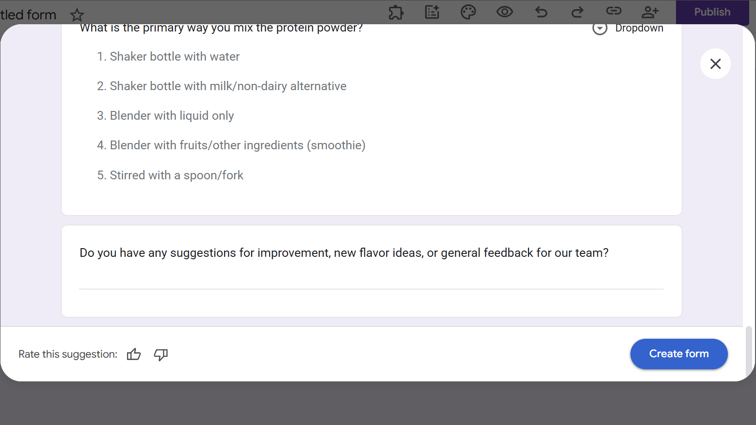 How to use Gemini in Google Forms to auto-build a survey and analyze responses