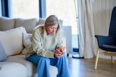 Woman looking at her phone