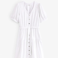 Linen Blend Button Down Printed Midi Dress, $73.80 (£58) | Next