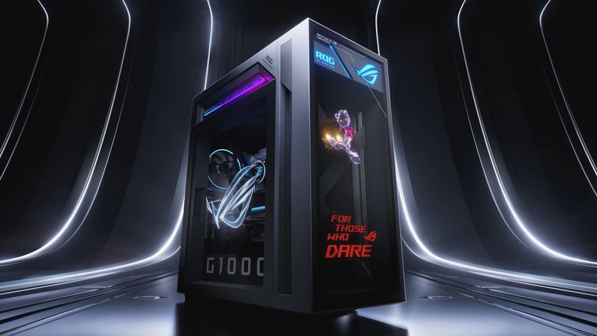 A promotional image for the Asus ROG G1000 gaming PC