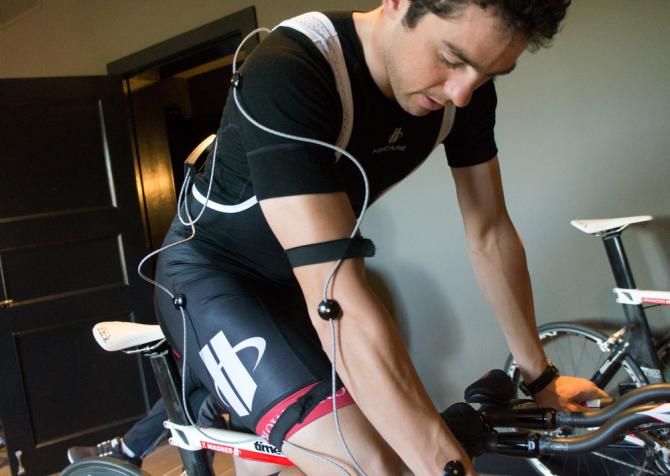 Ty Magner working with Carmichael Training Systems on his TT position on his BMC TimeMachine