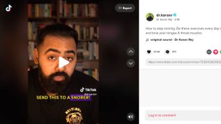 Dr Raj snoring video on TikTok