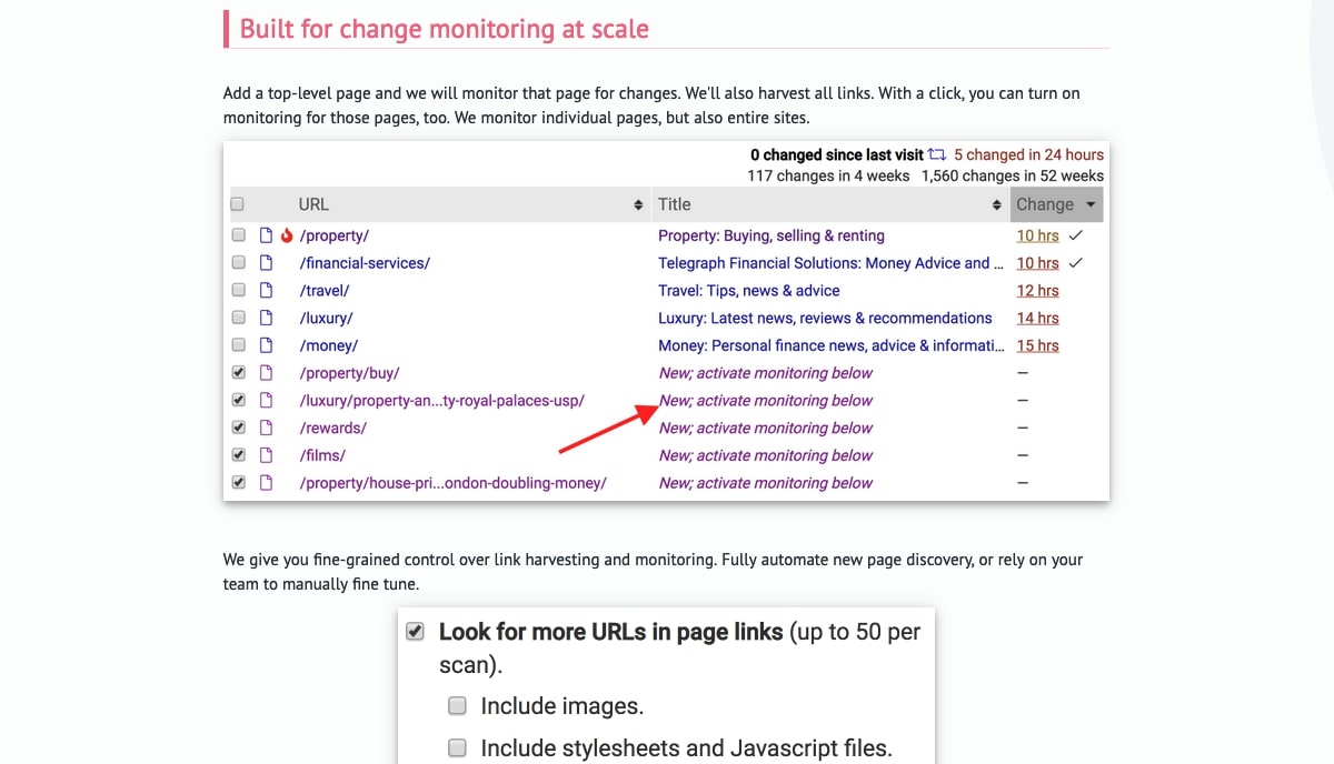 Change Monitoring at Scale