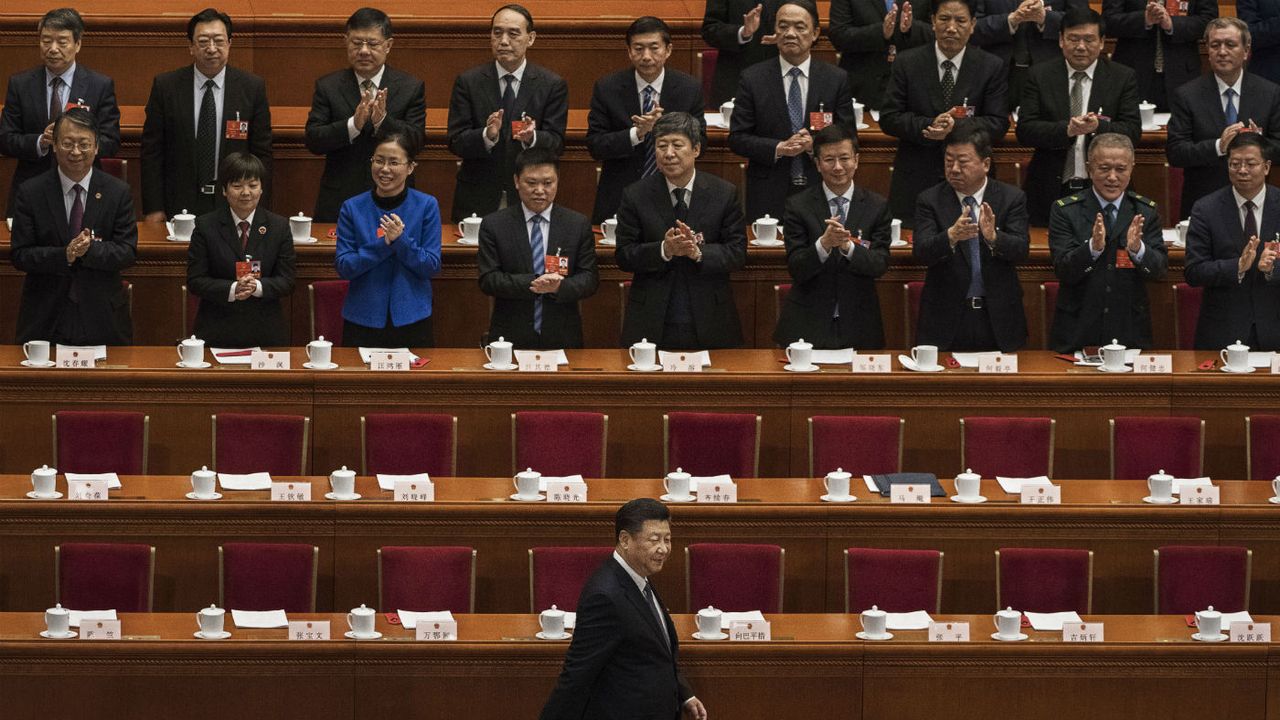 President Xi Jinping is applauded as he arrives at a session of the National People&amp;#039;s Congress