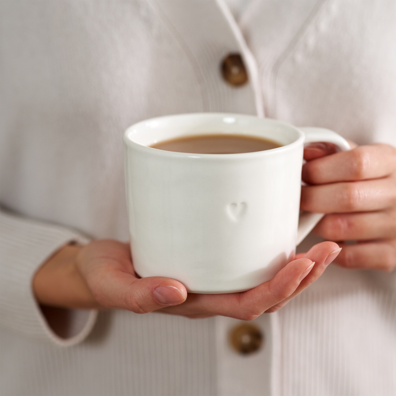 The White Company's Burnham Heart Mug